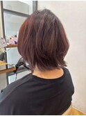 30代40代50代人気似合わせカットピンクカラー外ハネ小顔