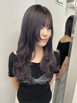 ロテ 名古屋 名駅店(Lote.) ホワイトグレージュ/デジタルパーマ/チェリーブラウン