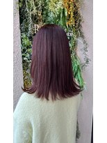 リサプラン(RISA plan)&nbsp;ワンレングス×ローズカラー《西新/百道浜》髪質改善/艶カラー