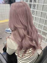 サンク 原宿 表参道(cinq) 原宿ピンクベージュレイヤーカットピンクカラーケアブリーチ前髪