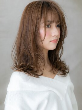 モッズヘア 越谷(mod's hair) ミルクティーブラウン大人ガーリー小顔ミディアムX越谷30代40代