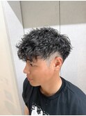 ツイストスパイラルパーマ　メンズサロン　マッシュカット　韓国