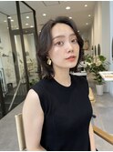 レイヤーカットウルフカットボブグレージュオリーブべージュ