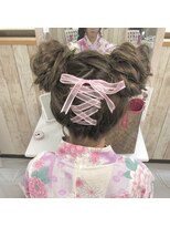 ヘアーメイクサロン リュクス(Hair make salon LUXE) ツイン編み込みお団子ヘア