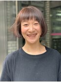 お洒落ワンレンボブ