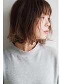 ボブ 繊細な毛束