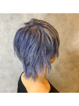 ヘアサロンM 新宿 外ハネボブ/アッシュブラウン/ネオウルフ/デザインカラー