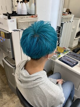 メンズ サロン ドット トウキョウ 町田店(men's salon dot. tokyo) 【小柳裕夢】水色