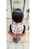 黒髪　髪質改善　酸熱TR+ハホニコTRでまとまり髪