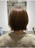 髪質改善/切りっぱなしボブ/大人可愛い/ヌーディカラー/大倉山