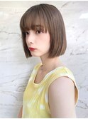 *まとまる切りっぱなしボブ/韓国ボブ