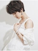 ジェンダーレスショート/ハンサムショート/くせ毛風カール/日吉