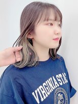 ネオリーブ クーロ(Neolive curro)&nbsp;インナーカラーイヤリングカラー×美髪ボブ[横浜/東神奈川]