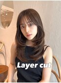 大人ガーリーチョコレート艶感レイヤーカットモード