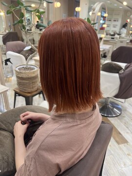 クロップ エス 湘南辻堂(crop es) 【crop es辻堂 藤田】ブリーチありコーラルピンクカラー