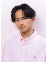 パウダー(powder)&nbsp;メンズカット 大人パーマ 韓国センターパート ツーブロック 眉毛