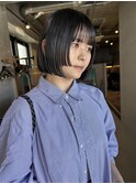 姫カット_レイヤーボブ_黒髪ボブ_切りっぱなしボブ