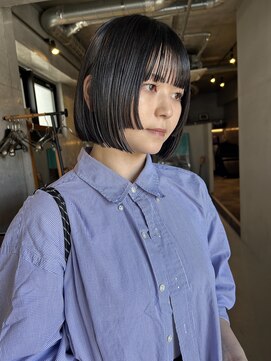 ソイリウム 下北沢(soi rium) 姫カット_レイヤーボブ_黒髪ボブ_切りっぱなしボブ