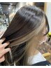 【アクセント◎】カット+イヤリングカラー+全体カラー+トリートメント+marbb
