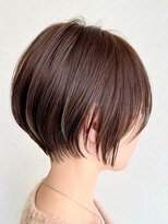 リード バイ ラグーン(LEAD by LAGOON) 丸みショートボブヘアミルクティーベージュカラーグレイカラー