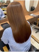 髪質改善トリートメント ブラウンベージュ ツヤ髪 20代 美髪