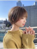 ミニウルフ髪質改善縮毛矯正酸性ストレートレイヤーカット/原宿