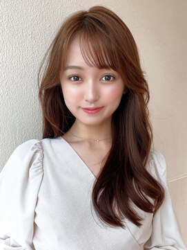 ラルユー 金山(LallYou) 韓国風レイヤー/外ハネくびれ/ミディアムレイヤー/ぱっつん前髪