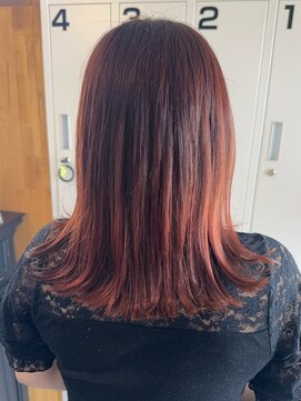 アウラヘアーサロン(aura hair salon) オレンジベージュ
