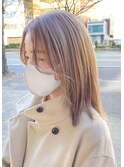 こなれミディペールベージュことりベージュメルティカラー