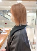 【morio】札幌ボブ　ぱつっと外ハネハイトーンベージュボブ
