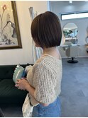 ブリーチなしベージュ×切りっぱなしボブ