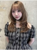 韓国ヘア/レイヤーカット/ハッシュカット/ミルクティー/ブラウン
