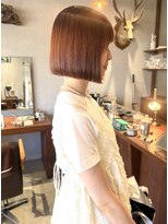 ウツギ(UTSUGI) ボブ×オレンジブラウン