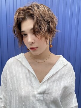 レオニード 表参道(LEONID) 夏ショートスタイル ヌーディーカラー ニュアンスパーマ