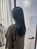 ヘアーアンドアトリエ マール(Hair&Atelier Marl)&nbsp;【Marl】ネイビーグレージュカラー×ストレートロング