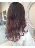 ピンクベージュグラデーションカラー☆