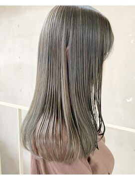 メゾンアクア 表参道(Maison ACQUA) ブリーチなしカラー　透明感　グレージュ　オリーブカラー