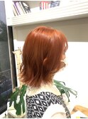 【Taylor 大宮】コッパーオレンジ×外ハネミディ
