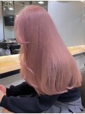 3444ベールピンクタイトストレートボルドーピンクベージュ