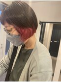 ボブ×インナーピンク