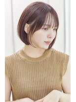 ミチオ ノザワ ヘアサロン ギンザ(Michio Nozawa HAIR SALON Ginza)&nbsp;シースルーバングと丸みボブ×似合わせカット【瀧上丈司】