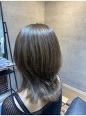 白髪ぼかしハイライト×グレージュカラー