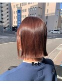 大人ガーリー チョコレート プリカール 小顔 丸みショートボブ