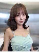 ロンド マーレ 天神大名店(Lond mare) 大人可愛いガーリーチョコレートアッシュ韓国ハイレイヤーカット