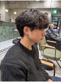 シャドウパーマ くせ毛風 新宿 マッシュパーマ
