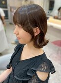 顔まわりレイヤー×切りっぱなしボブ【Kaya】