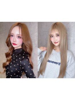 カラーダメージが気になってしまう方もエクステで挑戦してみませんか？ダメージレスカラーで好きな色に♪