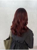 レッドブラウン　ブリーチカラー　8/15