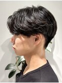 マッシュセンターパートスパイキーショートメンズカットmen's