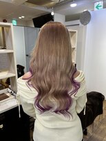 ラピス 新宿(Lapis) ミルクティー/裾カラーパープル/レイヤーカット